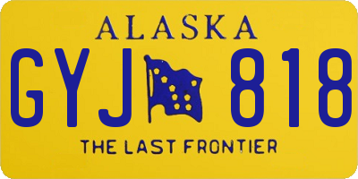 AK license plate GYJ818