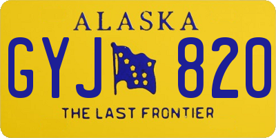 AK license plate GYJ820
