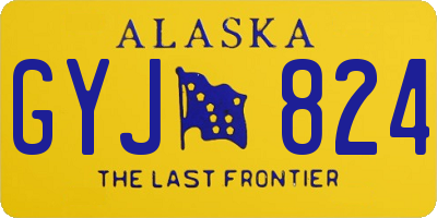 AK license plate GYJ824