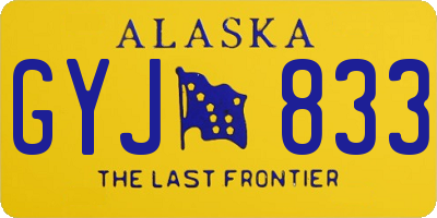 AK license plate GYJ833