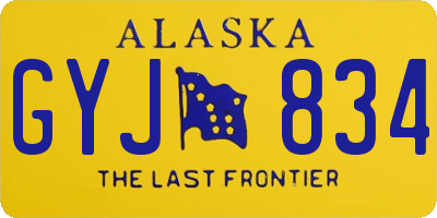 AK license plate GYJ834