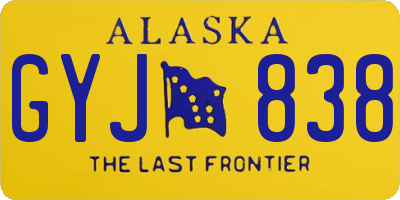 AK license plate GYJ838