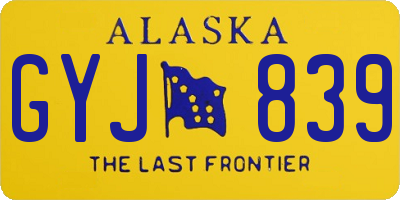 AK license plate GYJ839