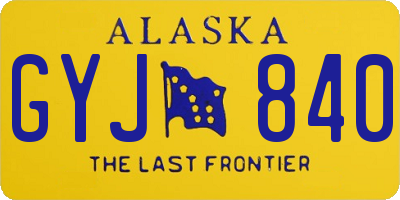AK license plate GYJ840