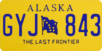AK license plate GYJ843