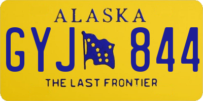 AK license plate GYJ844