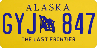 AK license plate GYJ847