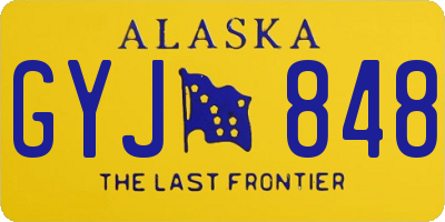 AK license plate GYJ848