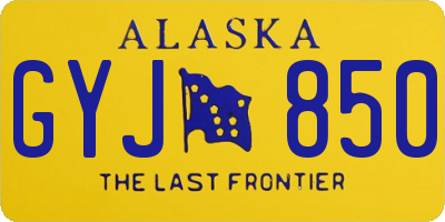 AK license plate GYJ850