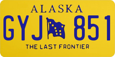 AK license plate GYJ851