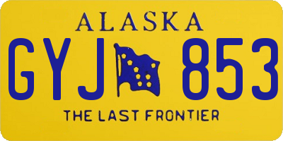 AK license plate GYJ853