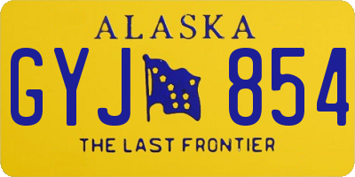 AK license plate GYJ854