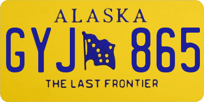 AK license plate GYJ865