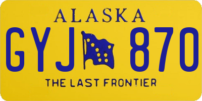 AK license plate GYJ870