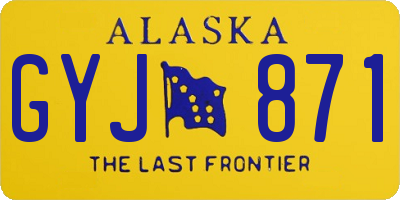 AK license plate GYJ871