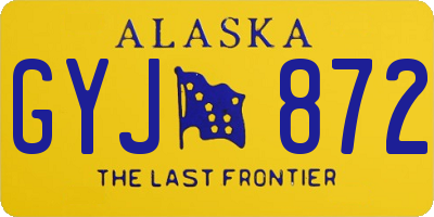 AK license plate GYJ872