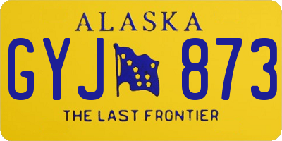 AK license plate GYJ873