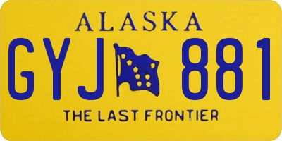 AK license plate GYJ881