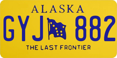 AK license plate GYJ882