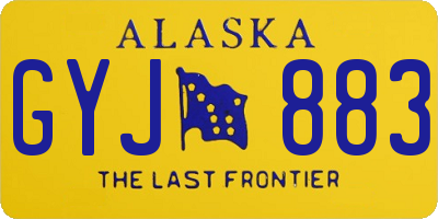 AK license plate GYJ883