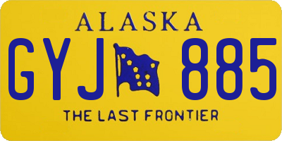 AK license plate GYJ885