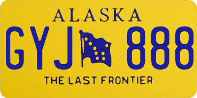 AK license plate GYJ888