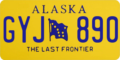AK license plate GYJ890