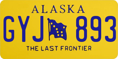 AK license plate GYJ893