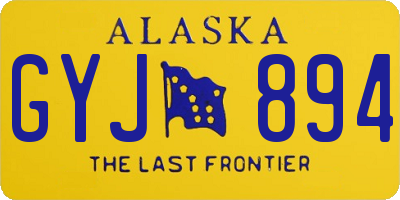 AK license plate GYJ894