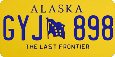 AK license plate GYJ898