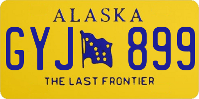 AK license plate GYJ899