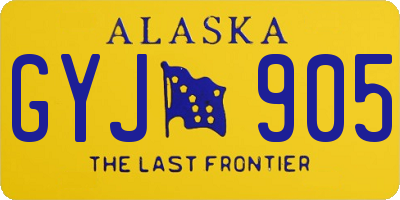 AK license plate GYJ905