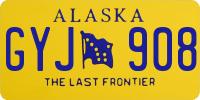 AK license plate GYJ908