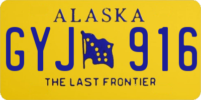 AK license plate GYJ916