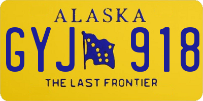 AK license plate GYJ918