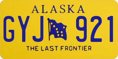 AK license plate GYJ921