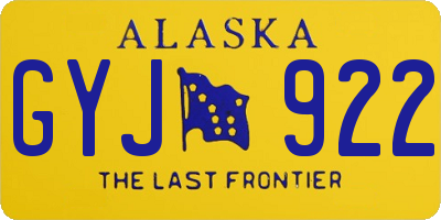 AK license plate GYJ922