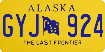 AK license plate GYJ924