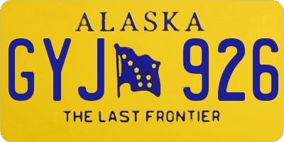 AK license plate GYJ926