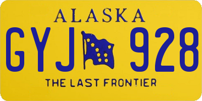 AK license plate GYJ928