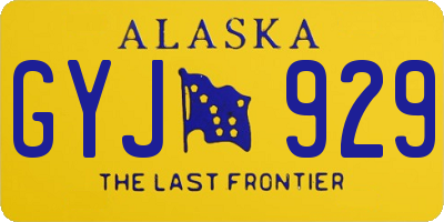 AK license plate GYJ929