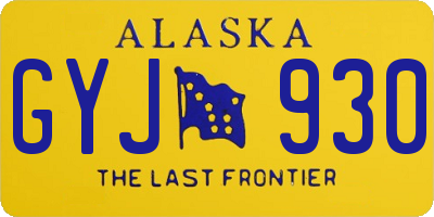 AK license plate GYJ930