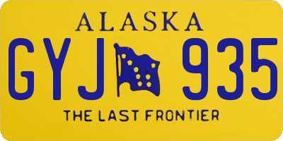 AK license plate GYJ935