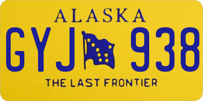 AK license plate GYJ938