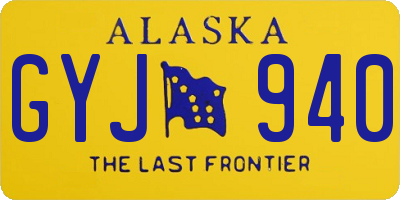 AK license plate GYJ940