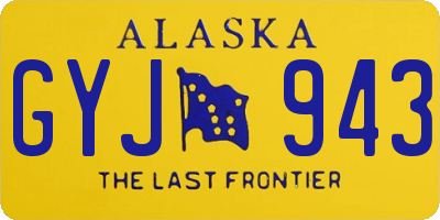 AK license plate GYJ943