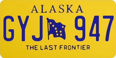 AK license plate GYJ947