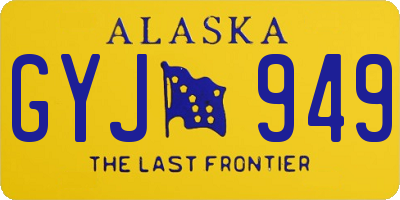 AK license plate GYJ949