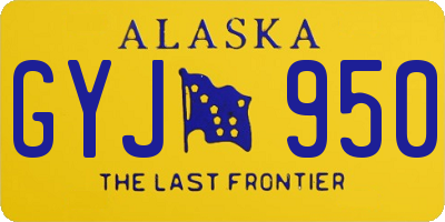 AK license plate GYJ950