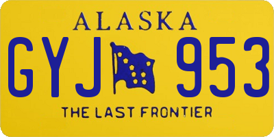 AK license plate GYJ953